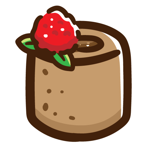 シンプルなチョコレートのロールケーキ
