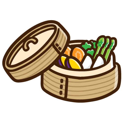 シンプルな蓋付きのせいろ
