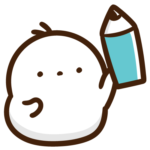 鉛筆を持って勉強へのやる気を出すもちえなが