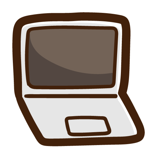 シンプルなノートパソコン