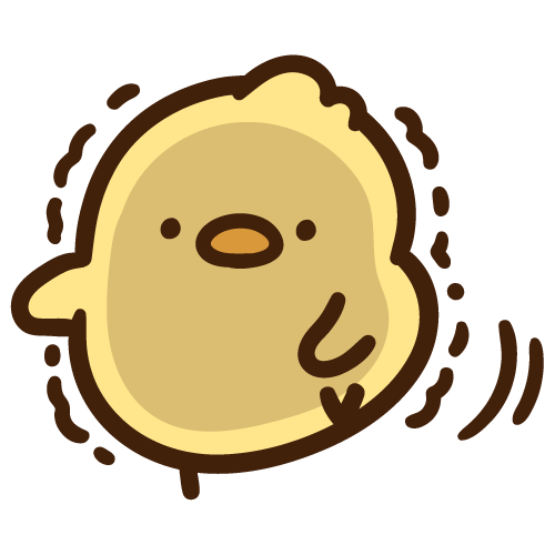 フラフラしてまっすぐ進めないひよこ