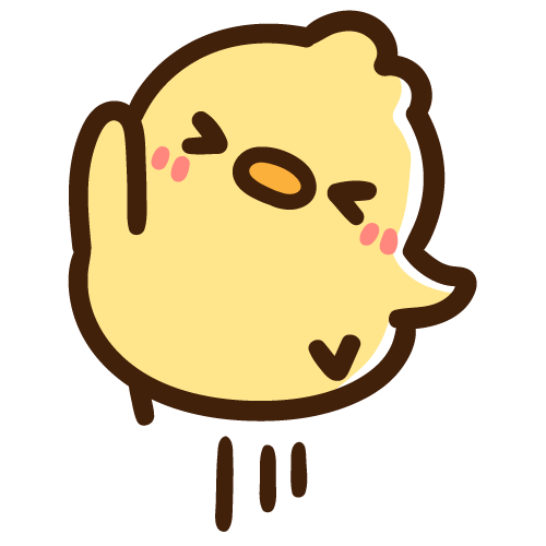 元気に飛び上がるひよこ