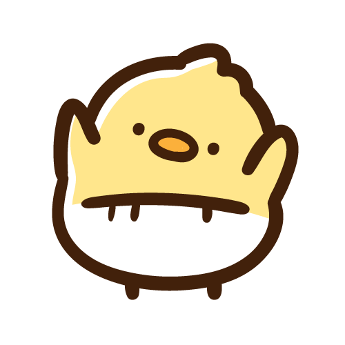 両手を上げる赤ちゃんひよこ