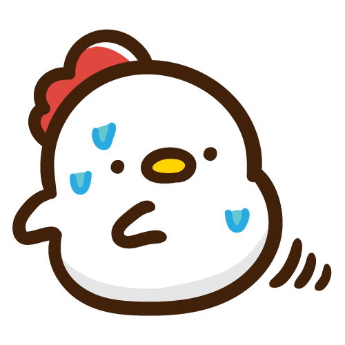 汗をかきながら後退りするにわとりママ