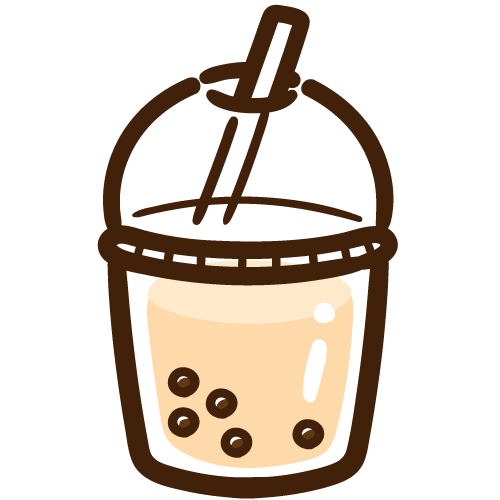 シンプルなタピオカドリンク（ミルクティー）