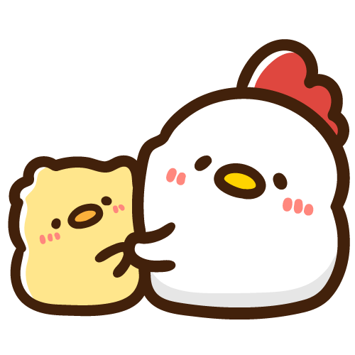 ぎゅーっと抱きしめ合うにわとりママと赤ちゃんひよこ