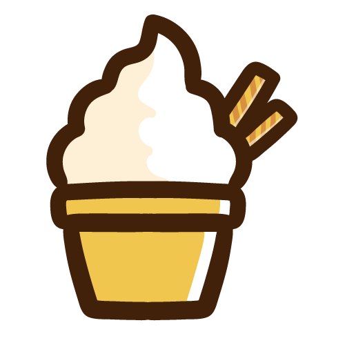 シンプルなソフトクリーム