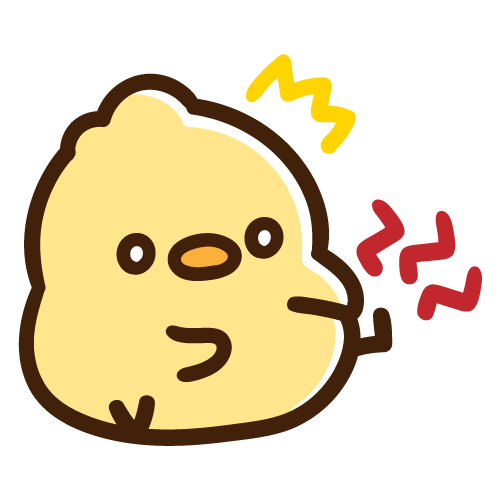 足が攣ってしまったひよこ
