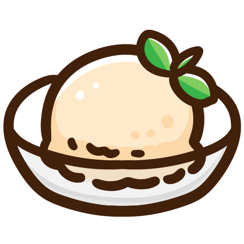 シンプルなバニラアイスクリーム