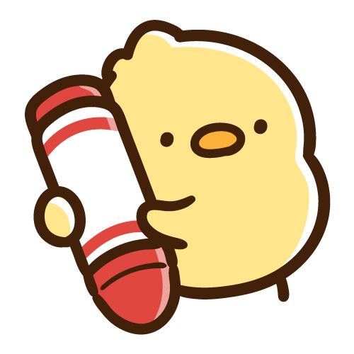 Chick holding a crayon
