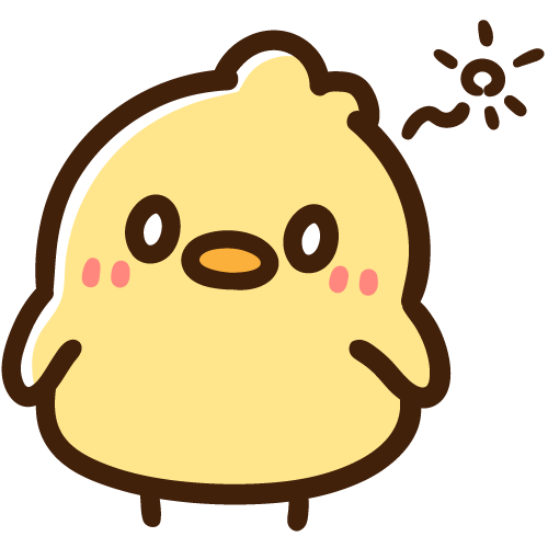 ポケ〜っとするひよこ