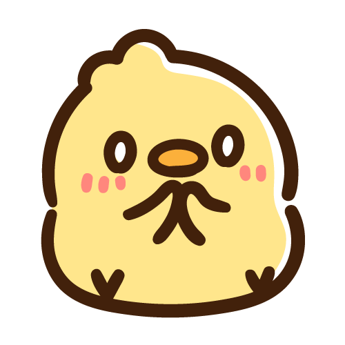 手を合わせて喜ぶひよこ