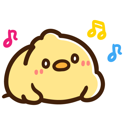 床にうつ伏せになって何かを楽しみにするひよこ