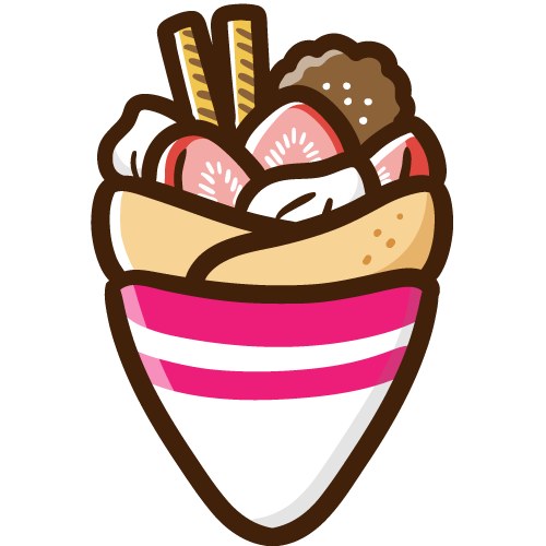 シンプルなクレープ