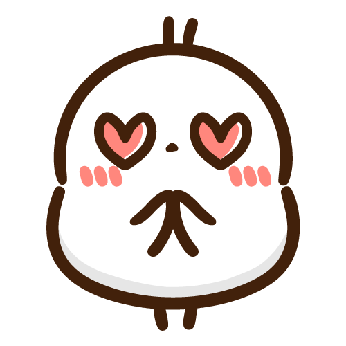 目がハートになったもちえなが