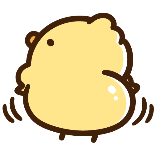 おしりをフリフリするひよこ