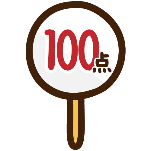 シンプルな100点のプレート