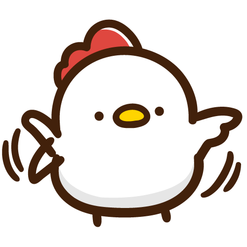 こっちこっち！と指をさすにわとりママ