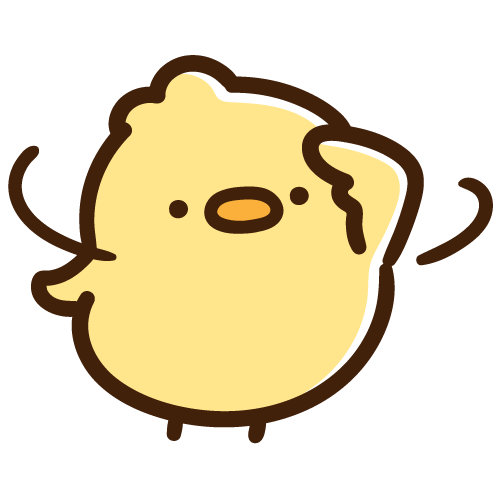 あたりをキョロキョロ見渡すひよこ