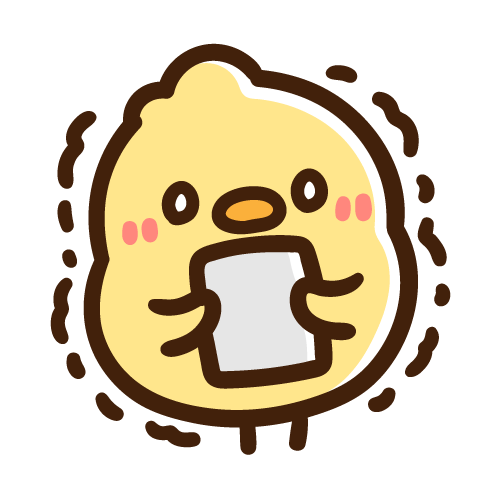 スマホを抱えて嬉しさのあまり震えるひよこ