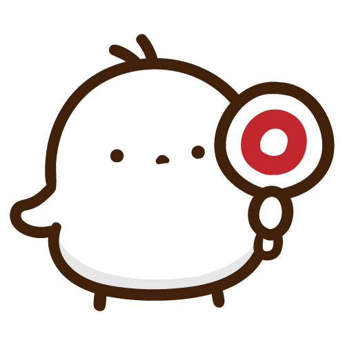 マルの札を持つもちえなが