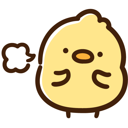 安心して胸を撫で下ろすひよこ