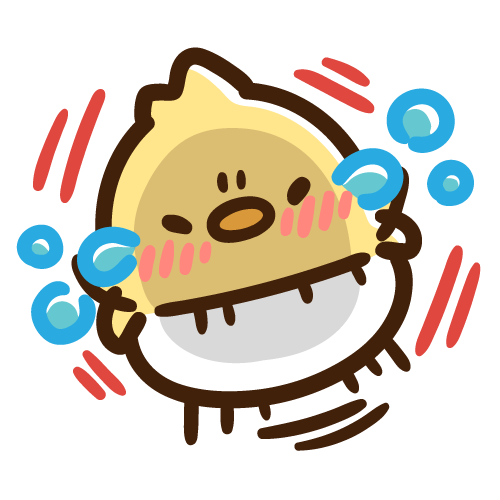 ギャン泣きする赤ちゃんひよこ