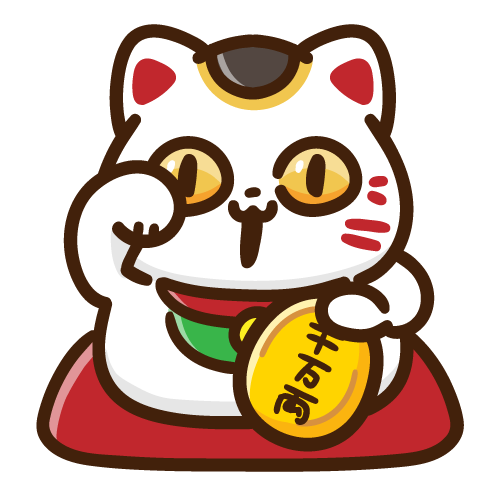 Maneki-neko with intense eyes