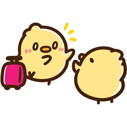 久しぶりの再会をするひよこ
