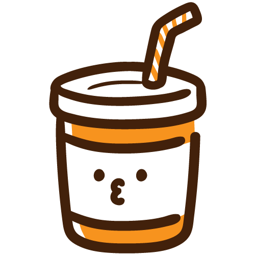 テイクアウトのジュースのキャラクター