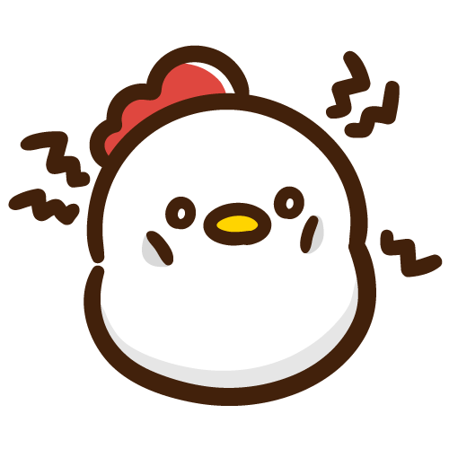 水分不足でカラカラになっているにわとりママ