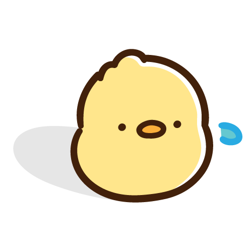 しょんぼりしているひよこ