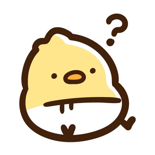 はてなマークを浮かべる赤ちゃんひよこ