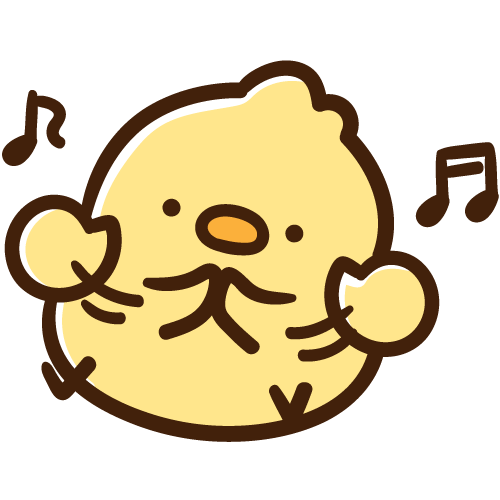 Chick playing with its hands to music