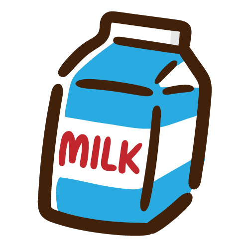 シンプルな牛乳パック