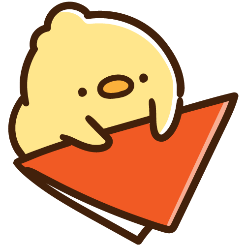 大きな折り紙を折るひよこ