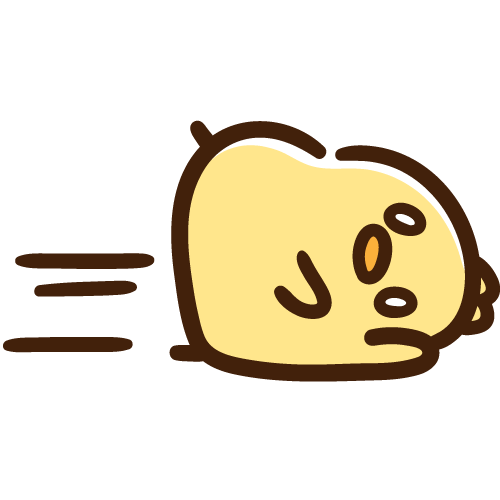 ザザーっと床をスライディングするひよこ