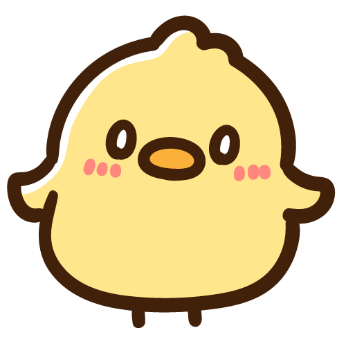 ウキウキしているひよこ