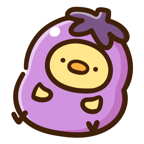なすびのかっこうをしたひよこ
