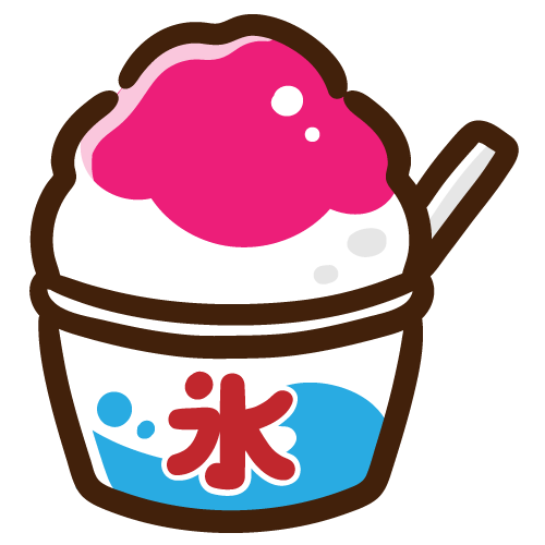 シンプルなかき氷(いちご)