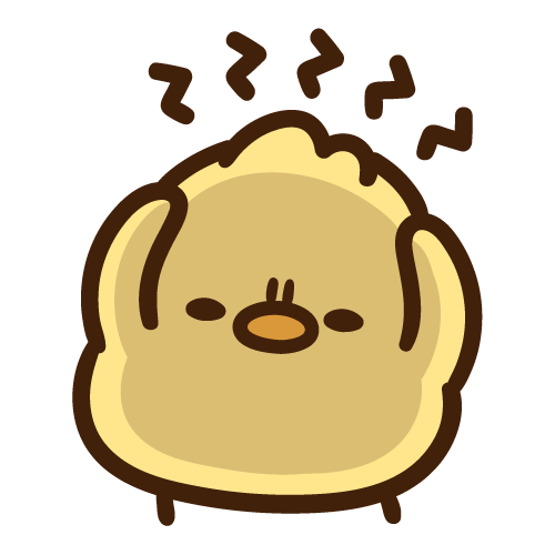 頭を抱え込むひよこ