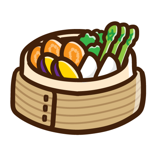 シンプルな蒸し野菜