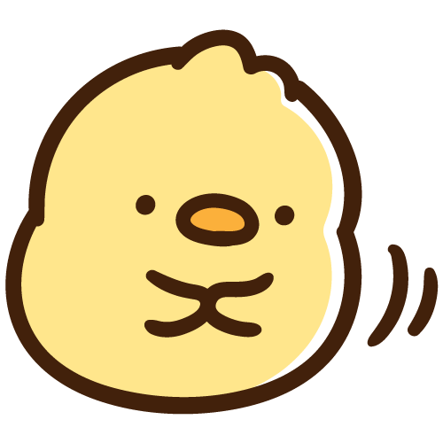 ぺこりと頭を下げるひよこ