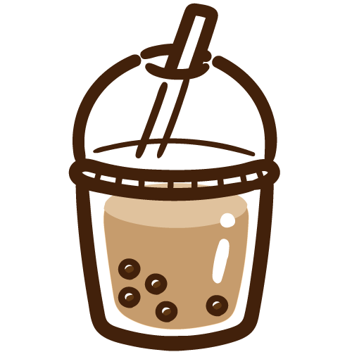 シンプルなタピオカドリンク（チョコレート）