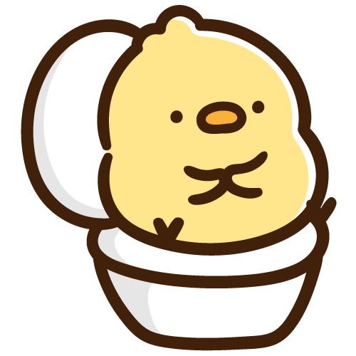 トイレをするひよこ